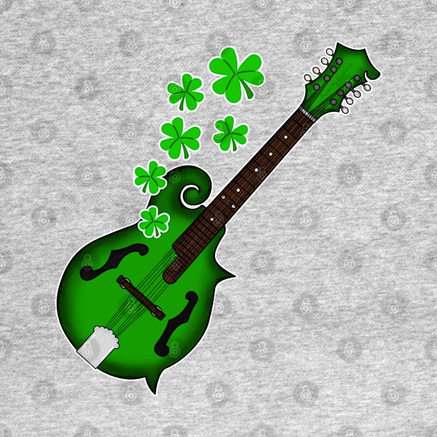 St. Patrick's Day Mandolin Player Mandolinist Irish by doodlerob